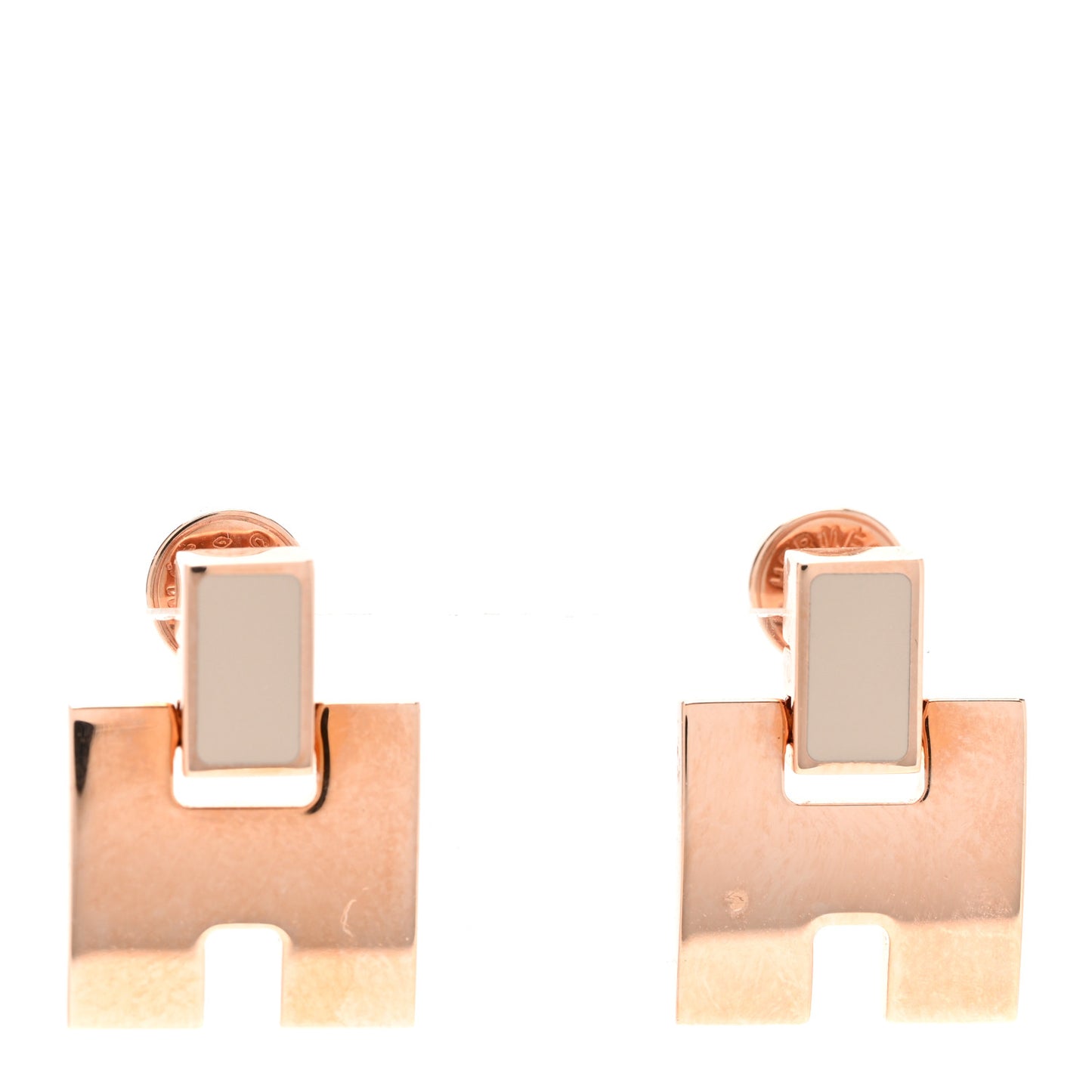 Rose Gold Lacquer Eileen Earrings Etoupe