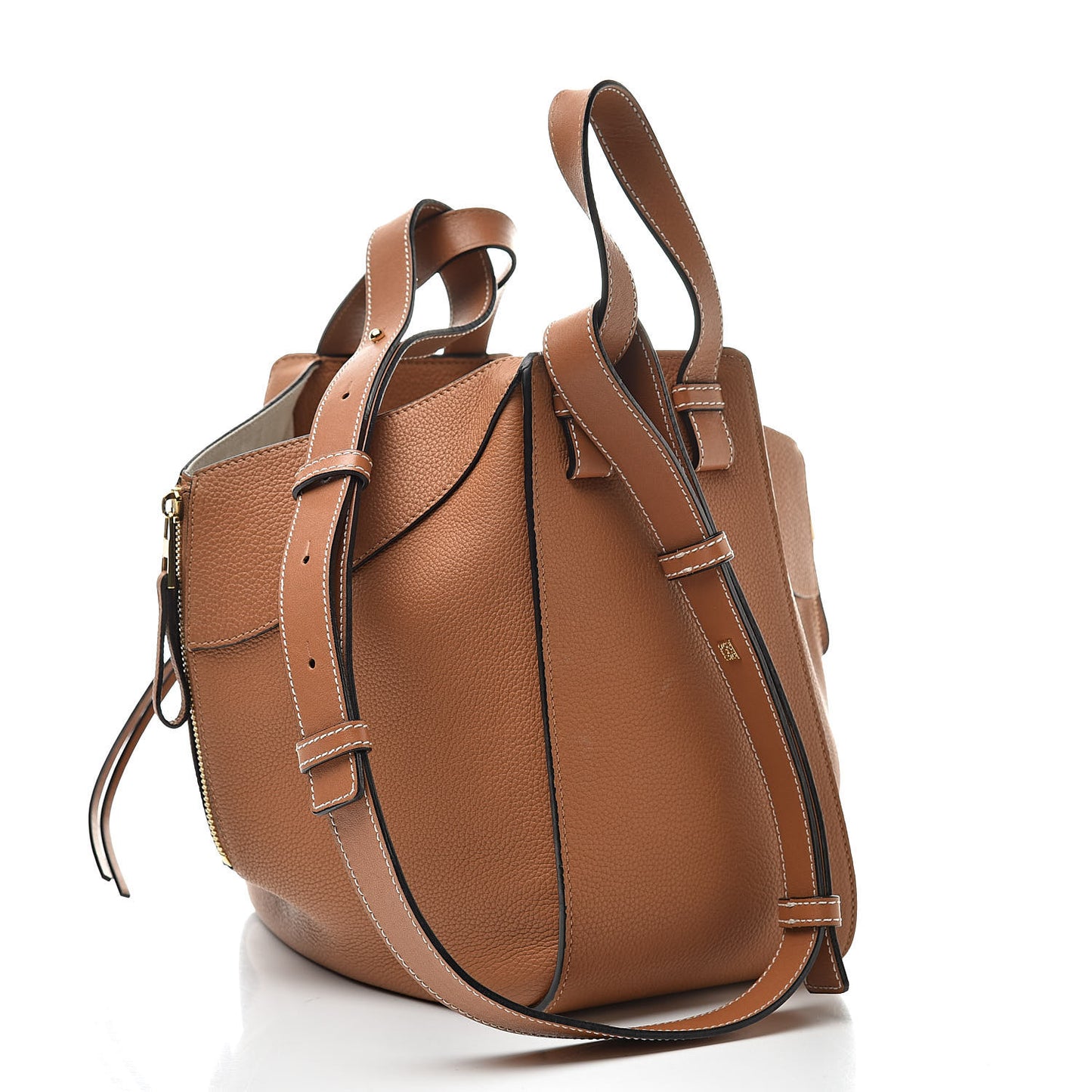 Calfskin Medium Hammock Shoulder Bag Tan