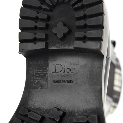 Christian Dior Calfskin Tartan D-Order Low Boot 36.5 Black Off White 8 of 8