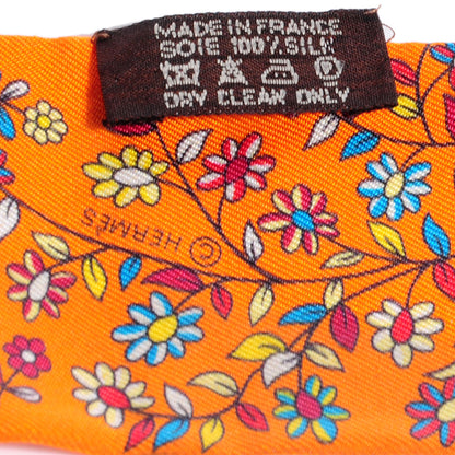 Hermes Silk L'Arbre de Vie Twilly Orange 3 of 4