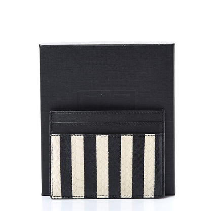 Saint Laurent Elaphe Striped Card Case Black 7 of 7