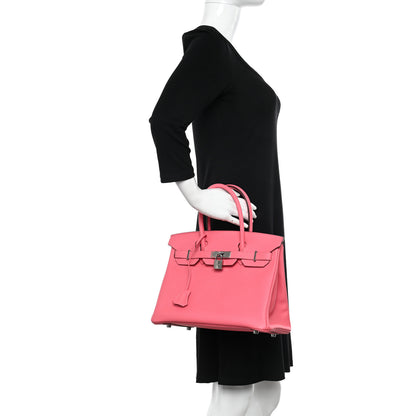 Hermes Epsom BIRKIN 30 Rose Azalee 2 of 11
