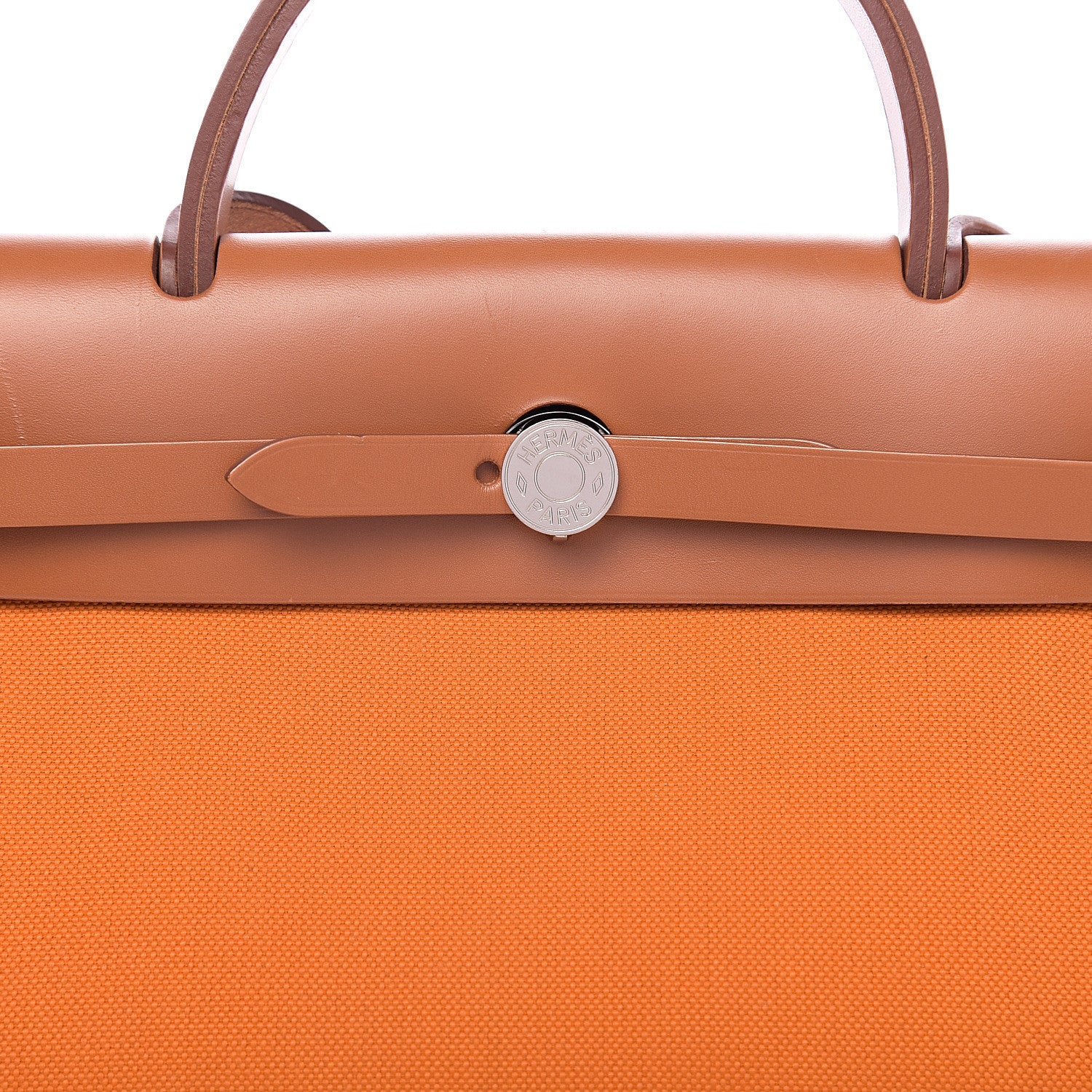 Hermes Vache Hunter Toile Herbag Zip 31 PM Orange 7 of 12