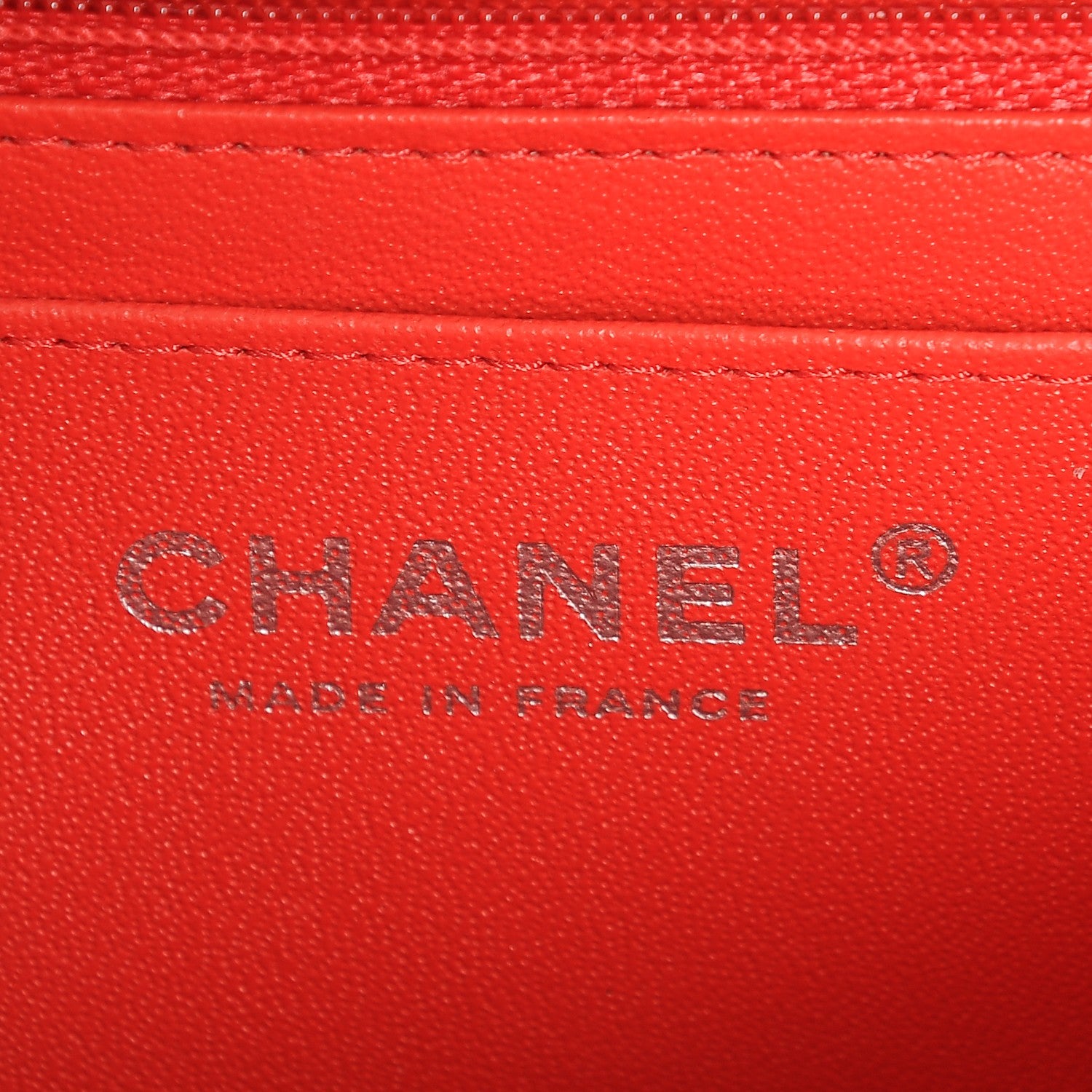Chanel Caviar Chevron Quilted Mini Rectangular Flap Red 6 of 7