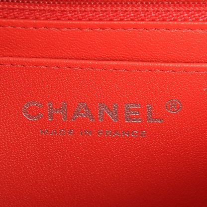 Chanel Caviar Chevron Quilted Mini Rectangular Flap Red 6 of 7