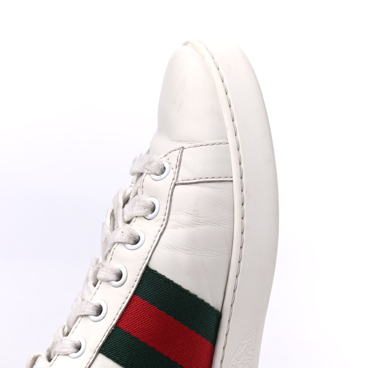 Gucci Calfskin Web Pearl Studded Womens Ace Sneakers 36.5 White 21 of 24