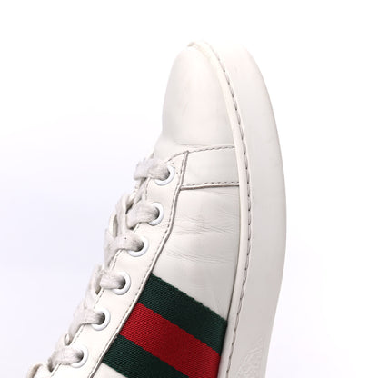 Gucci Calfskin Web Pearl Studded Womens Ace Sneakers 36.5 White 21 of 24