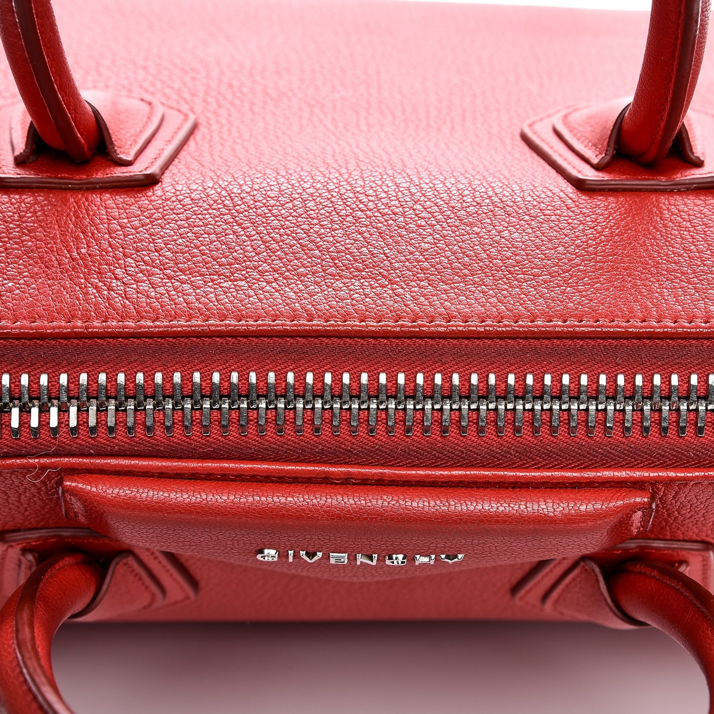 Sugar Goatskin Small Antigona Vermillon