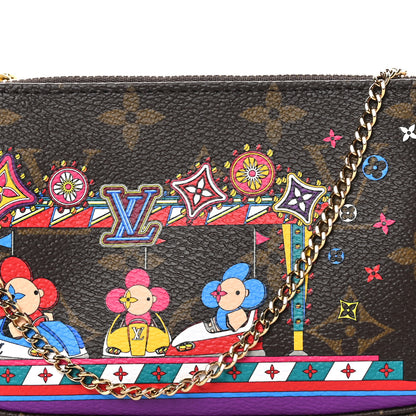 Louis Vuitton Monogram 2020 Christmas Animation Bumper Cars Mini Pochette Accessories Coquelicot 8 of 11