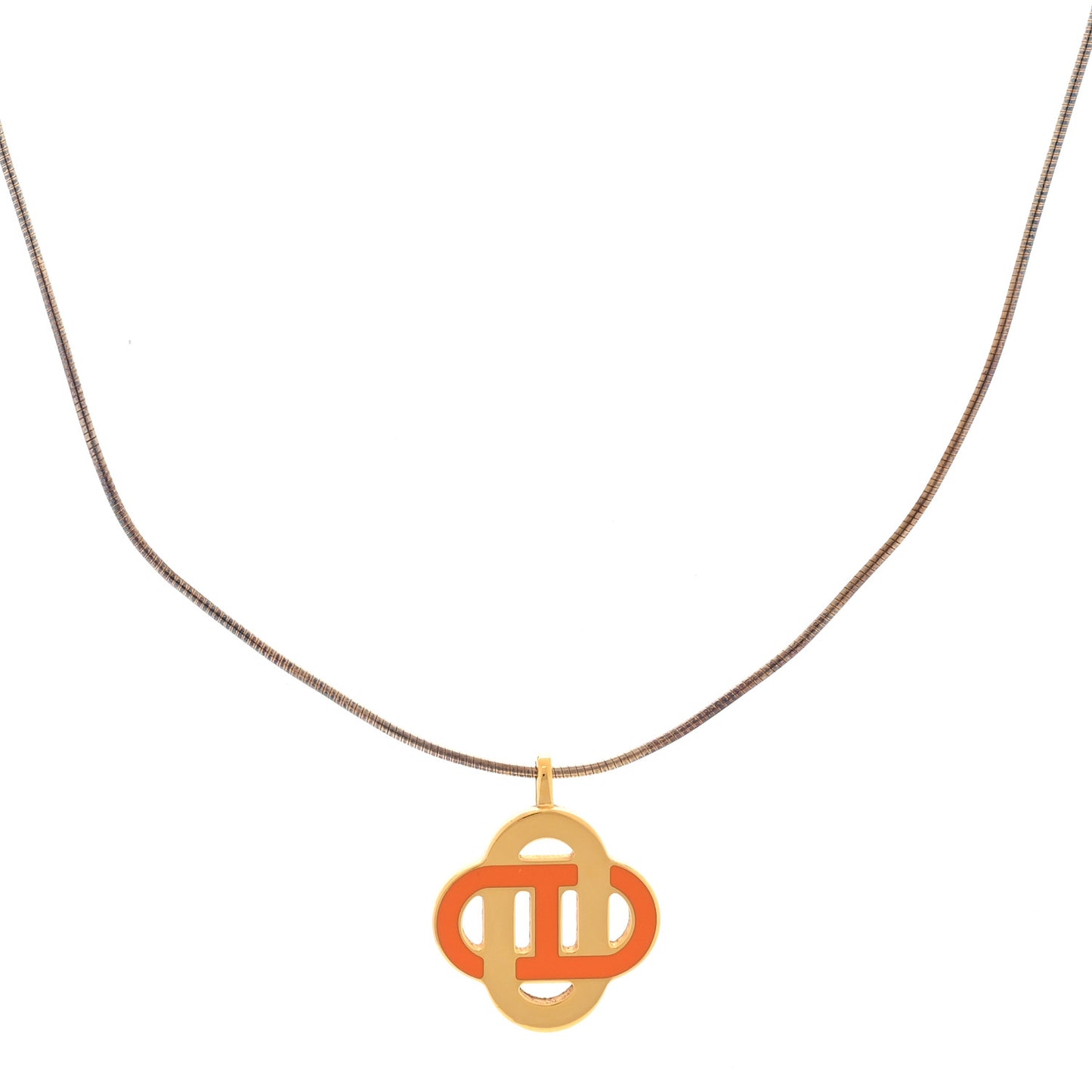 Lacquer Isatis Necklace Orange