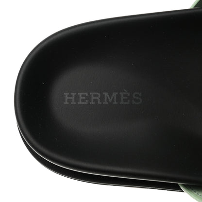 Hermes Epsom Womens Chypre Sandals 37.5 Vert Jade 6 of 9