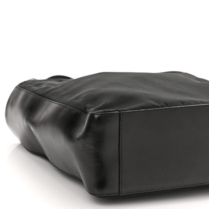 Prada Nylon Calfskin Tote Black 8 of 11
