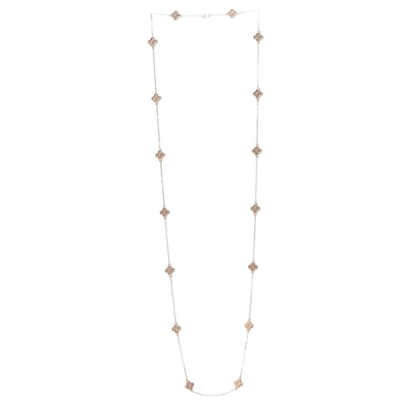 18K Rose Gold 16 Motifs Sweet Alhambra Necklace