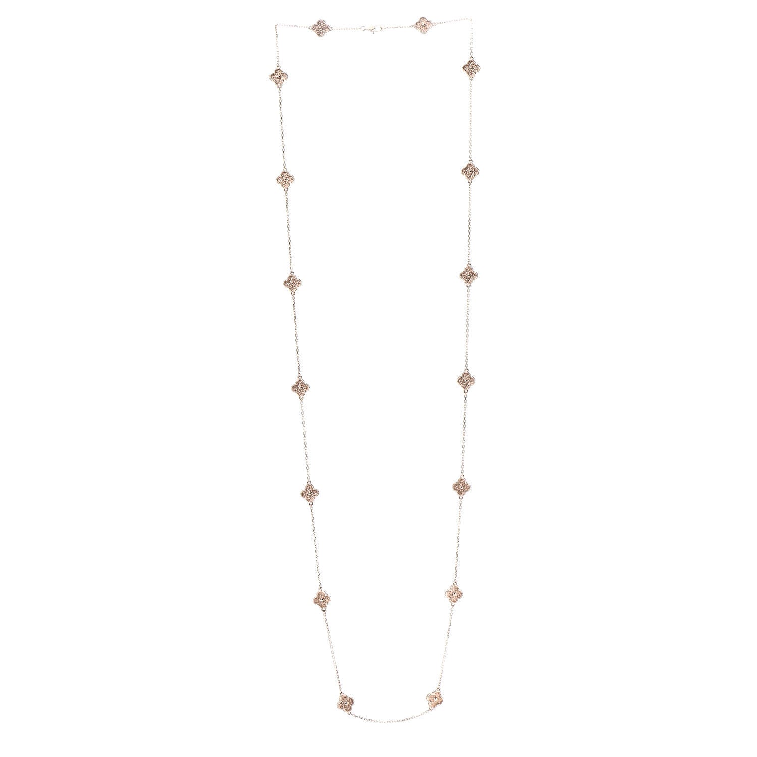Van Cleef & Arpels 18K Rose Gold 16 Motifs Sweet Alhambra Necklace 3 of 7