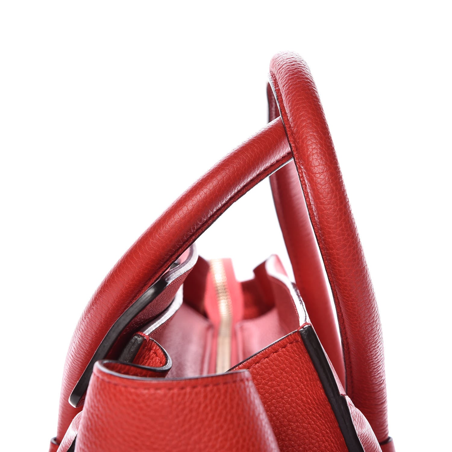Celine Pebbled Calfskin Mini Luggage Red 14 of 17