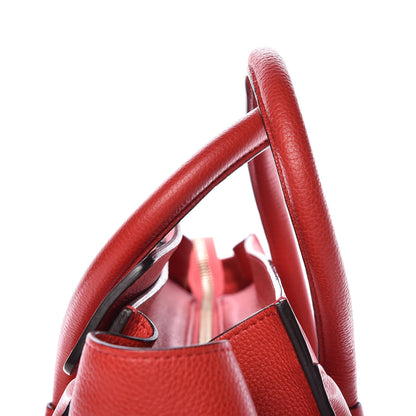 Celine Pebbled Calfskin Mini Luggage Red 14 of 17