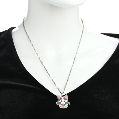 Gucci Sterling Silver Enamel Bosco Pendant Necklace 2 of 5