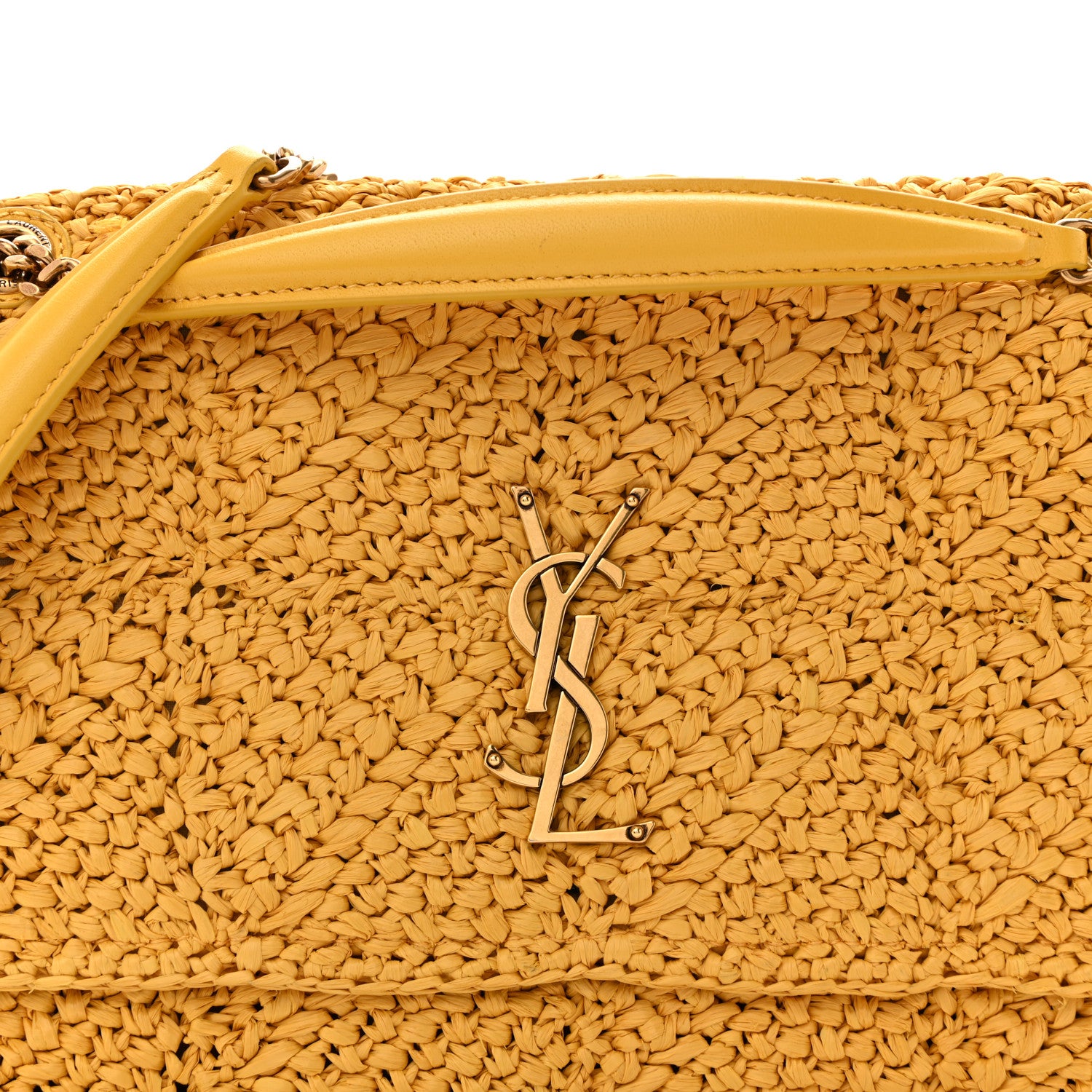 Saint Laurent Raffia Monogram Medium Jamie Wheat 8 of 10