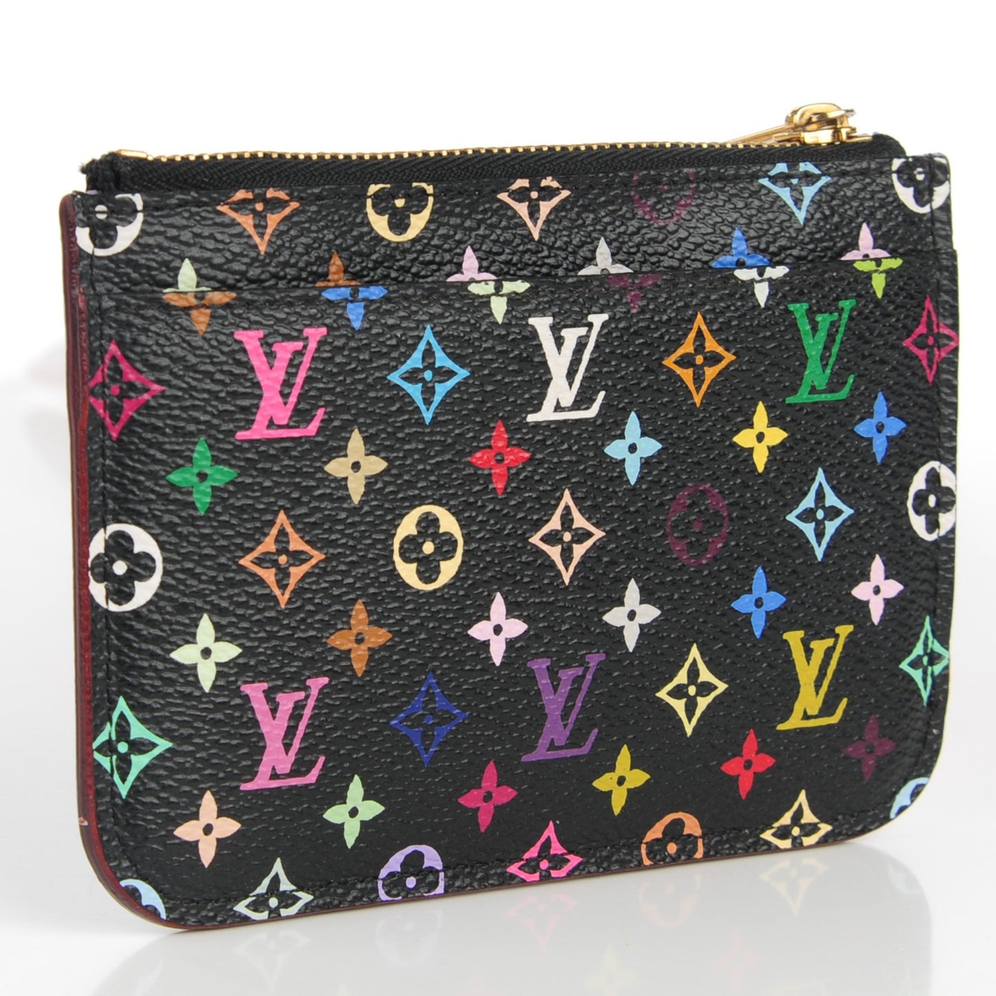 Monogram Multicolor Key Pouch Black Violet