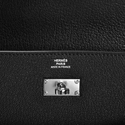 Hermes Chevre Mysore Kelly Longue Wallet Black 5 of 8