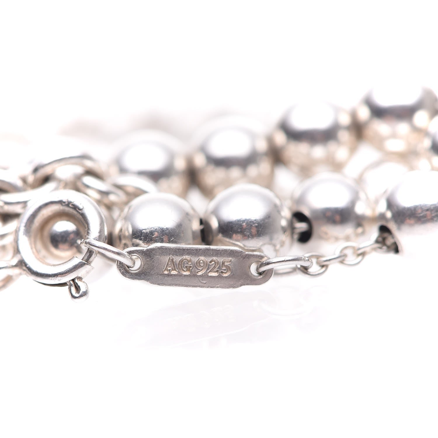 Tiffany Sterling Silver HardWear Bead Double Wrap Bracelet 5 of 5