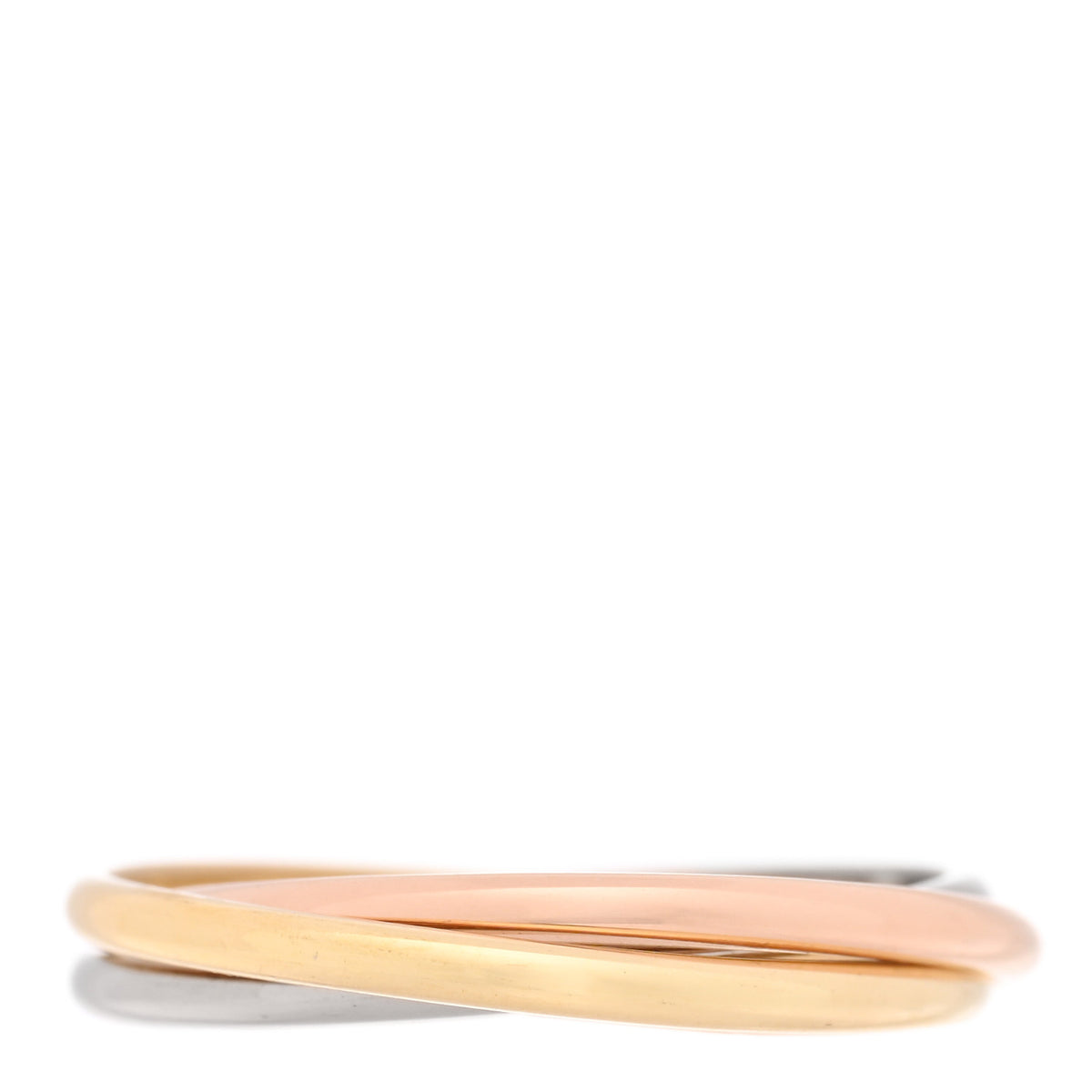 Cartier 18K Pink Yellow White Gold Extra Small Trinity Ring 52 6 3 of 5