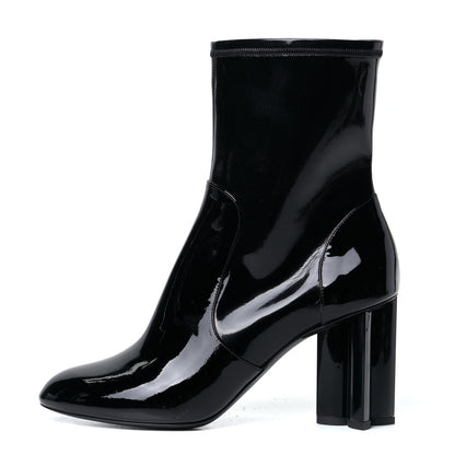 Louis Vuitton Patent Silhouette Ankle Boots 40 Black 1 of 7