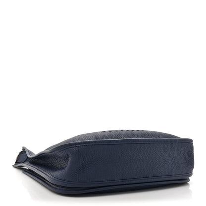 Hermes Taurillon Clemence EVELYNE III PM Deep Blue 4 of 11