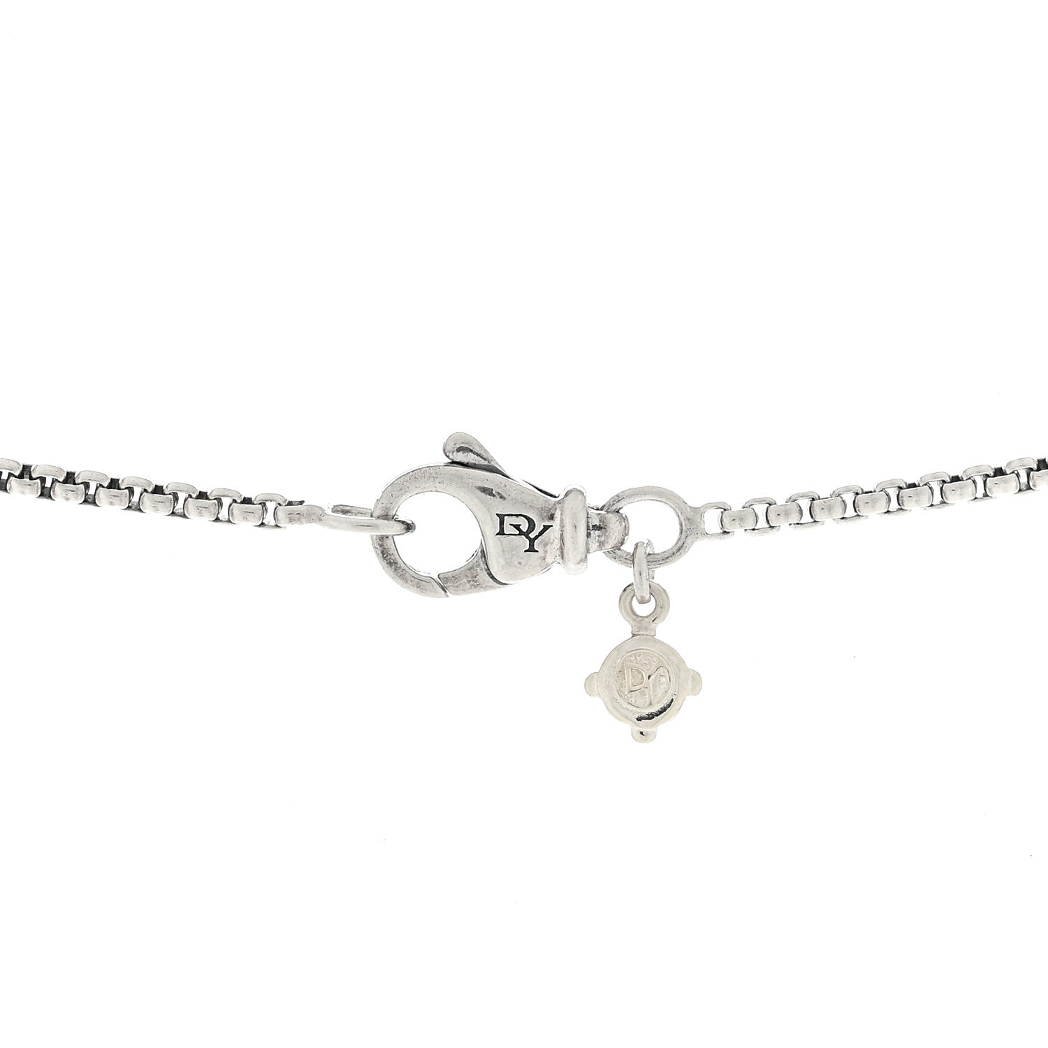 David Yurman Sterling Silver Diamond Quatrefoil Pendant Necklace 4 of 4