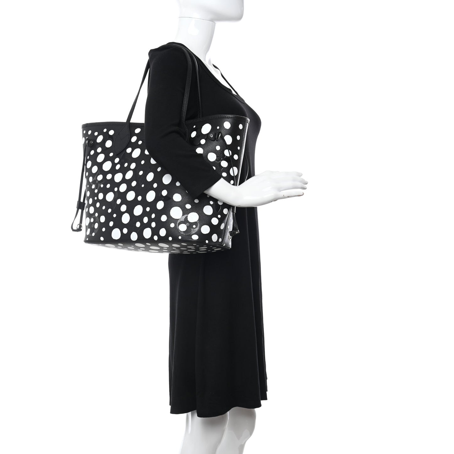 LV X YK Empreinte Neverfull MM Black White