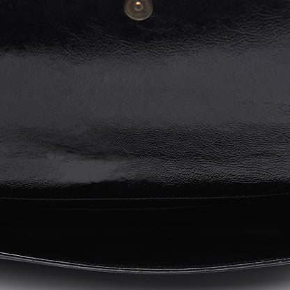 Saint Laurent Textured Patent Monogram Belle De Jour Clutch Black 5 of 13
