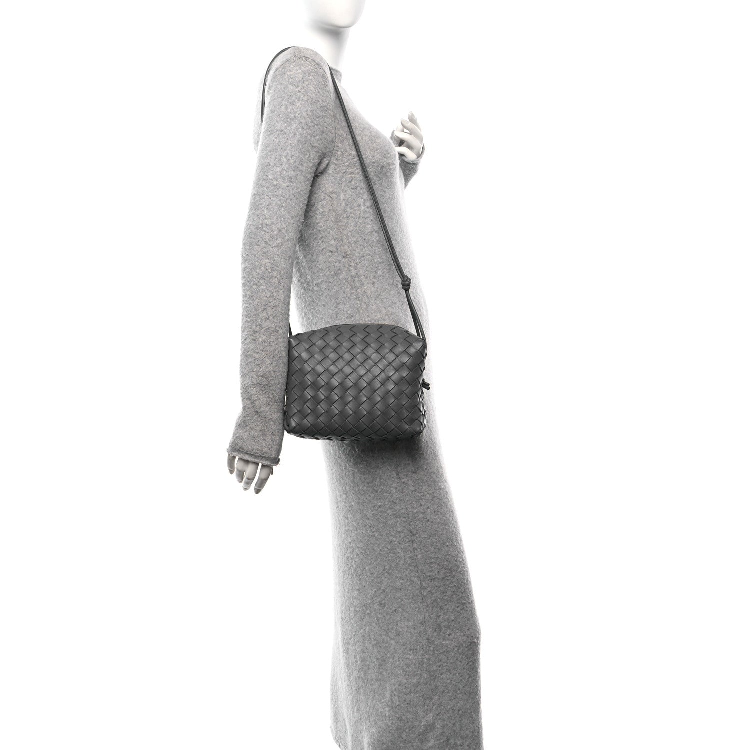 Bottega Veneta Nappa Intrecciato Small Loop Camera Bag Thunder 2 of 9