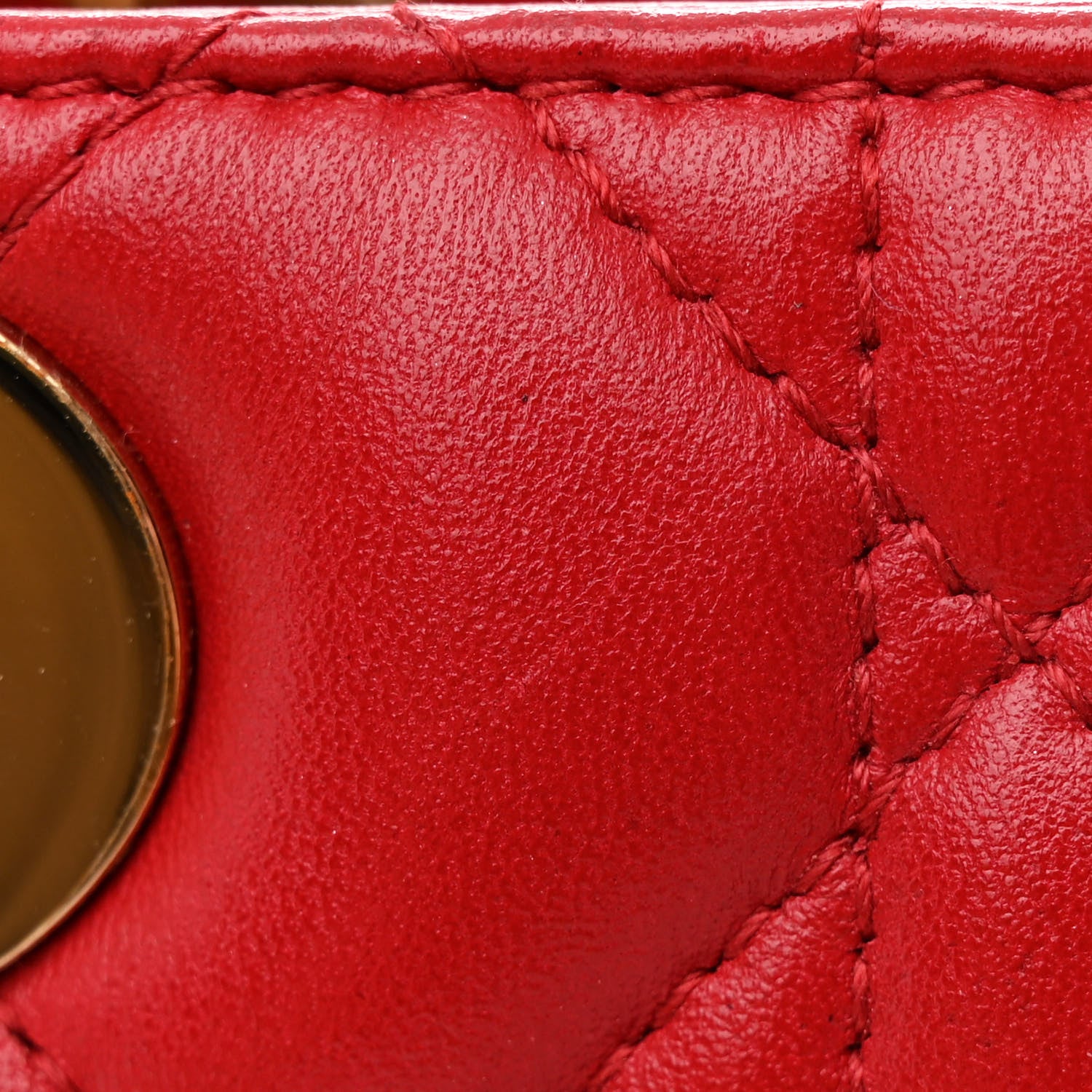 Christian Dior Lambskin Cannage Medium Lady Dior Red 12 of 12