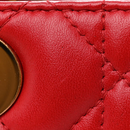 Christian Dior Lambskin Cannage Medium Lady Dior Red 12 of 12