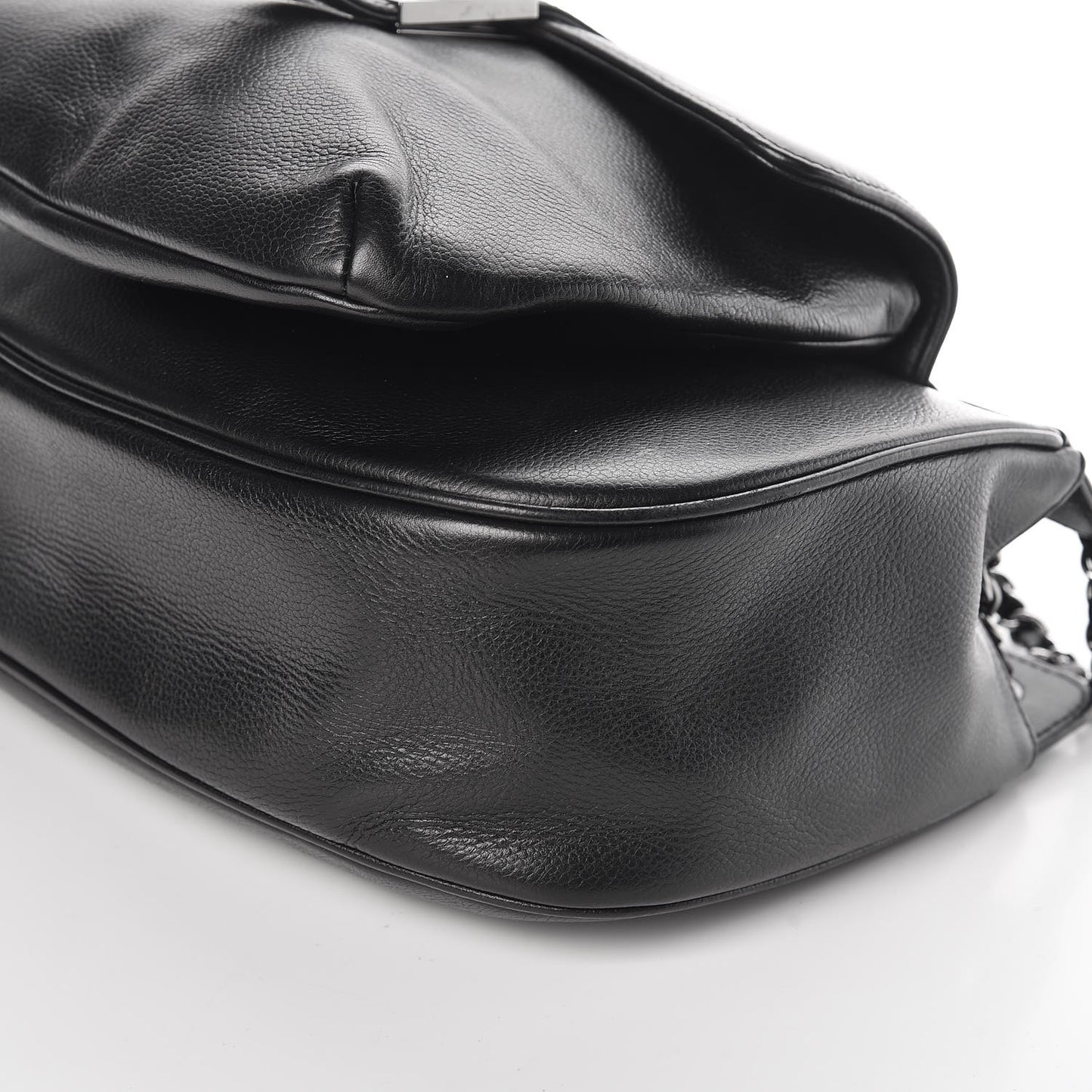 Calfskin Mademoiselle Shoulder Bag Black