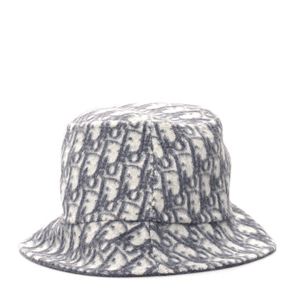 Christian Dior Wool Oblique Jacquard Bucket Hat Grey 5 of 6