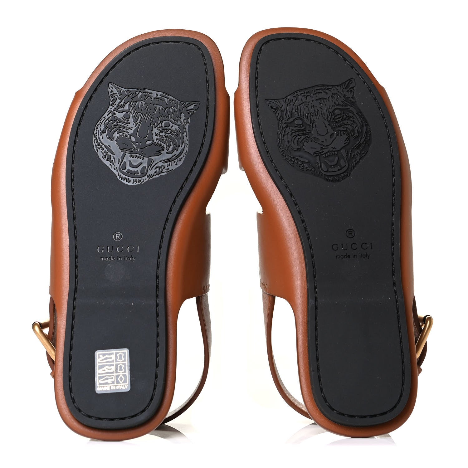 Gucci Calfskin Mens GG Marmont Slingback Sandals 9 Bright Cuir 4 of 6