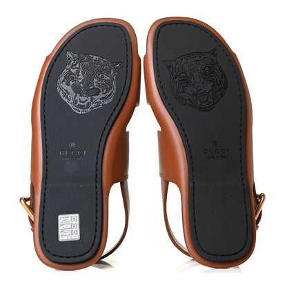 Gucci Calfskin Mens GG Marmont Slingback Sandals 9 Bright Cuir 4 of 6