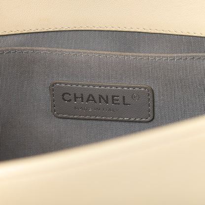 Chanel Calfskin Chevron Quilted Medium Boy Flap Ivory 8 of 10