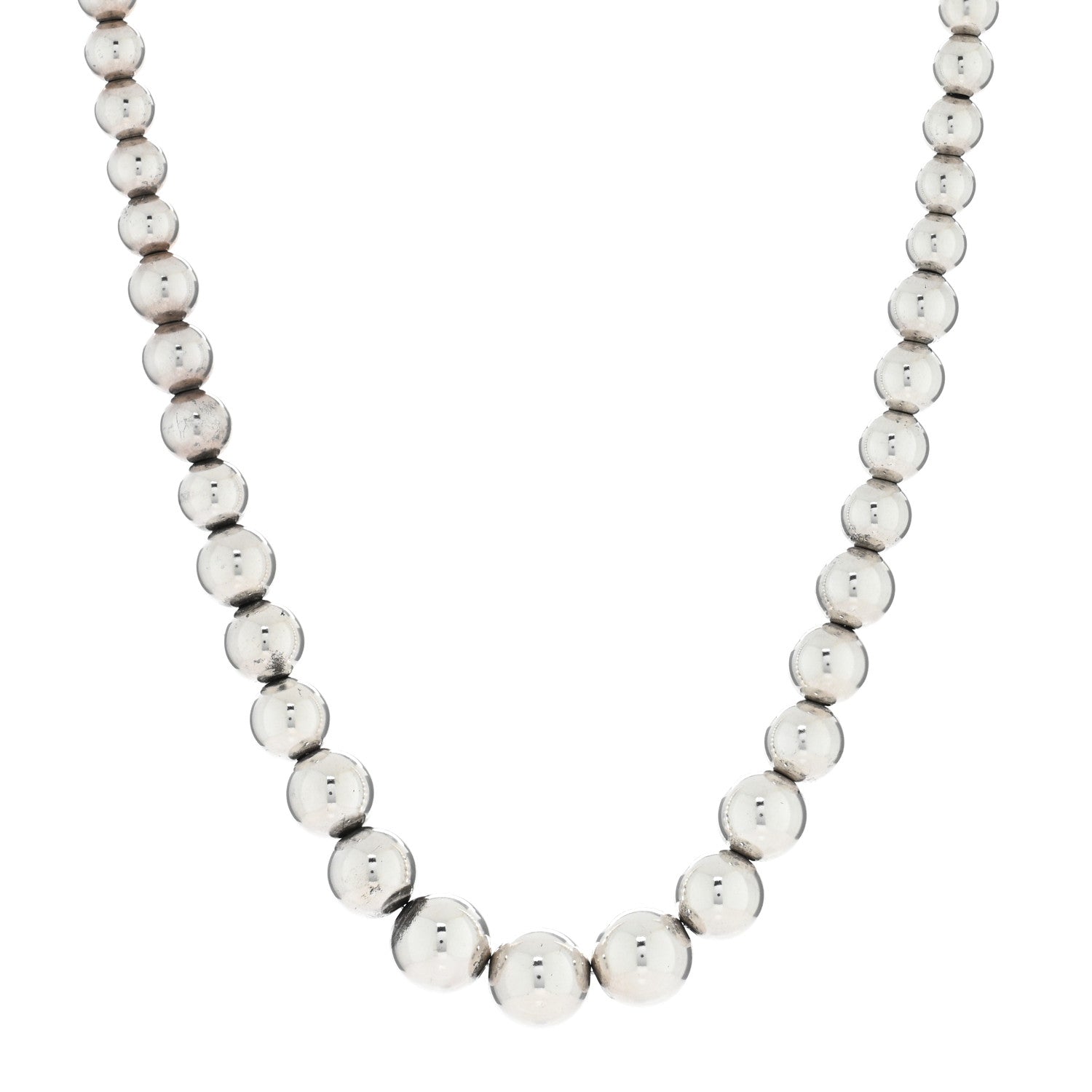 Tiffany Sterling Silver HardWear Graduated Ball Necklace 1 of 4