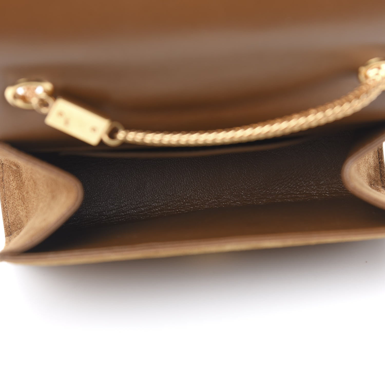 Saint Laurent Suede Small Classic Monogram Kate Tassel Satchel Light Ochre 5 of 10