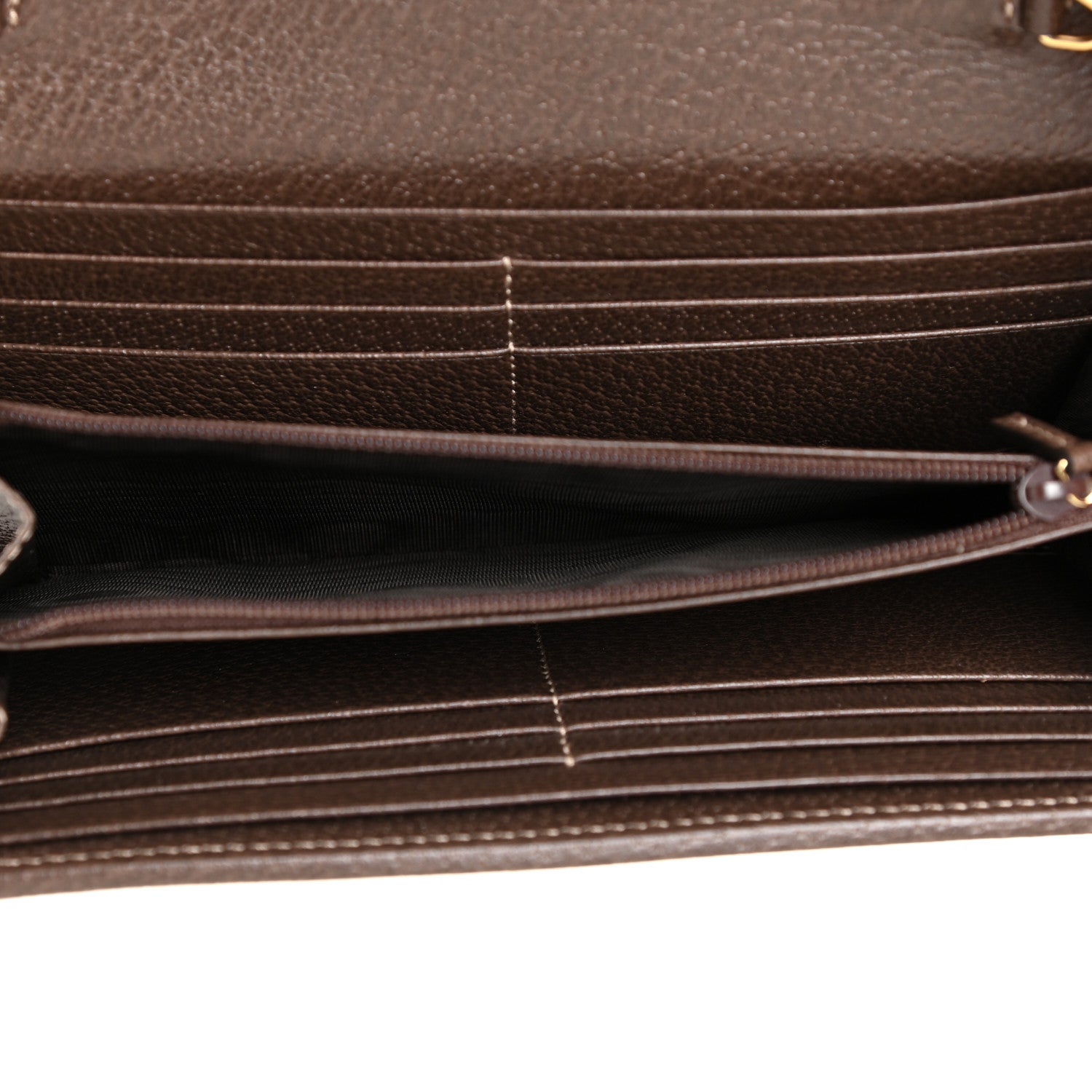 Gucci GG Supreme Monogram Web Ophidia Wallet On Chain Brown 6 of 11
