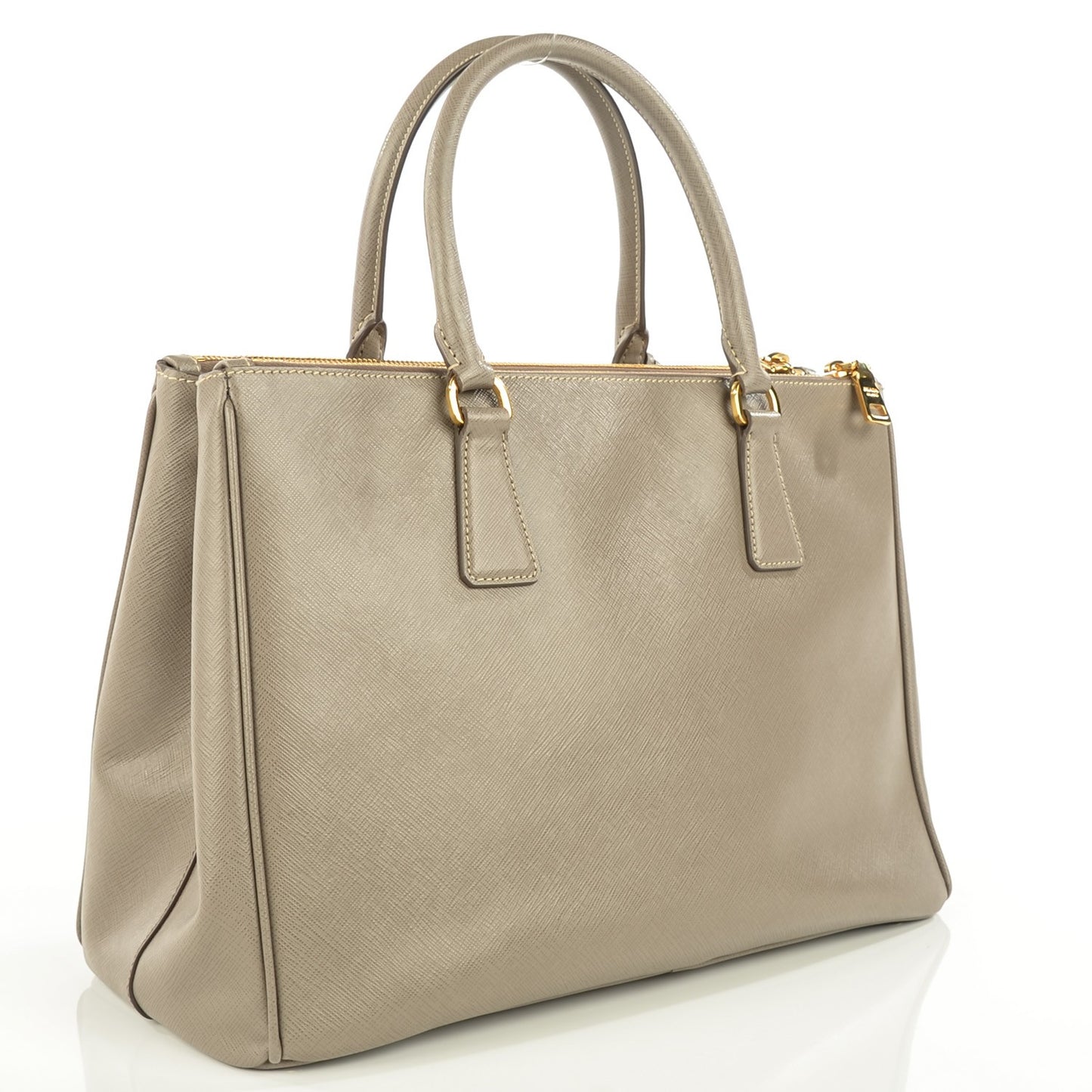 Saffiano Medium Galleria Double Zip Tote Argilla