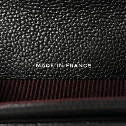 Chanel Caviar Quilted Flap Card Holder Wallet Black Black 7 of 8