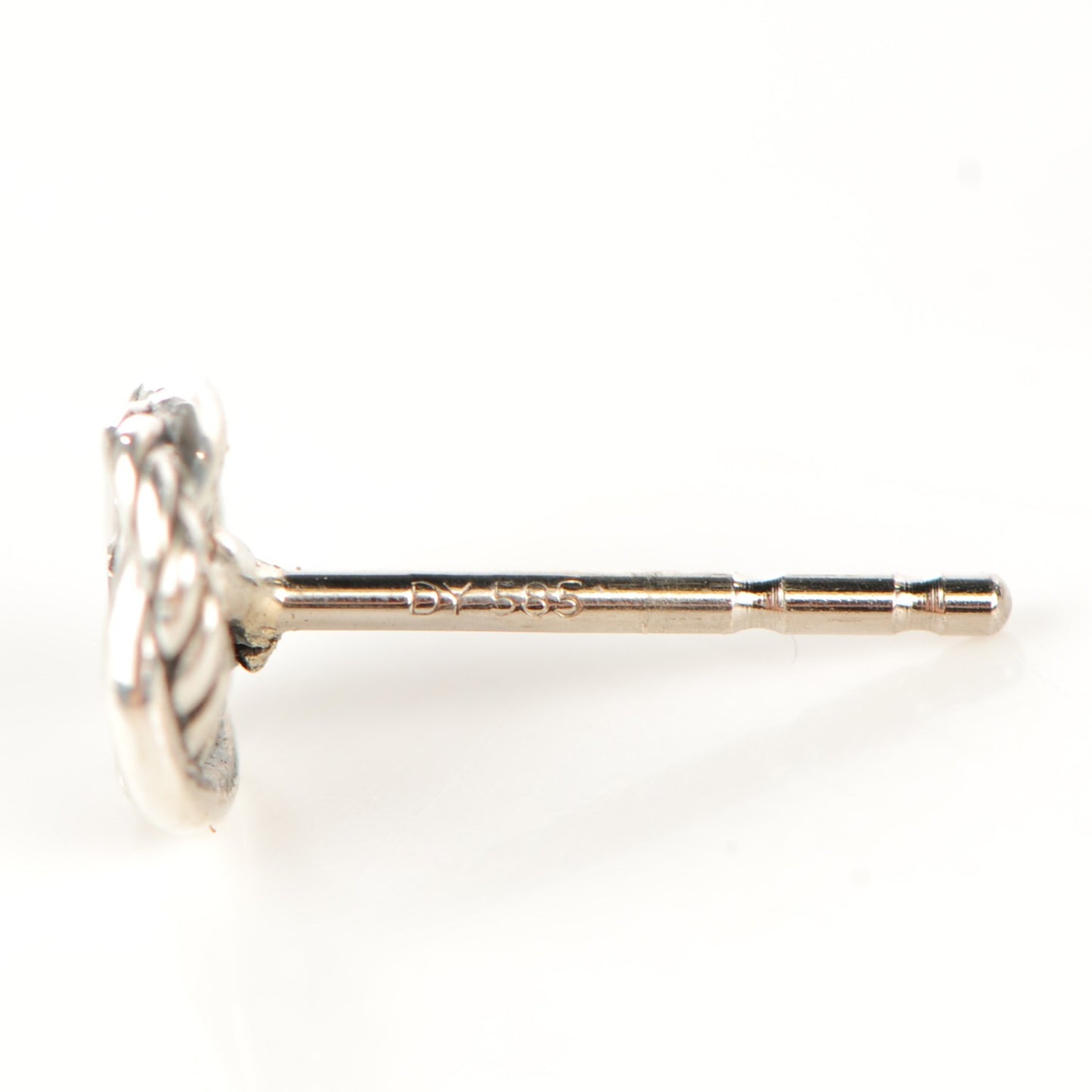 Sterling Silver Diamond 7mm Infinity Stud Earrings