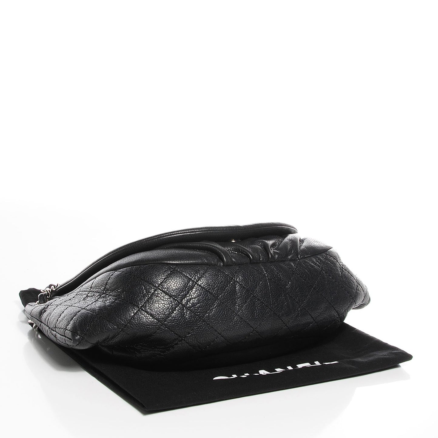 Caviar Half Moon Large Flap Black