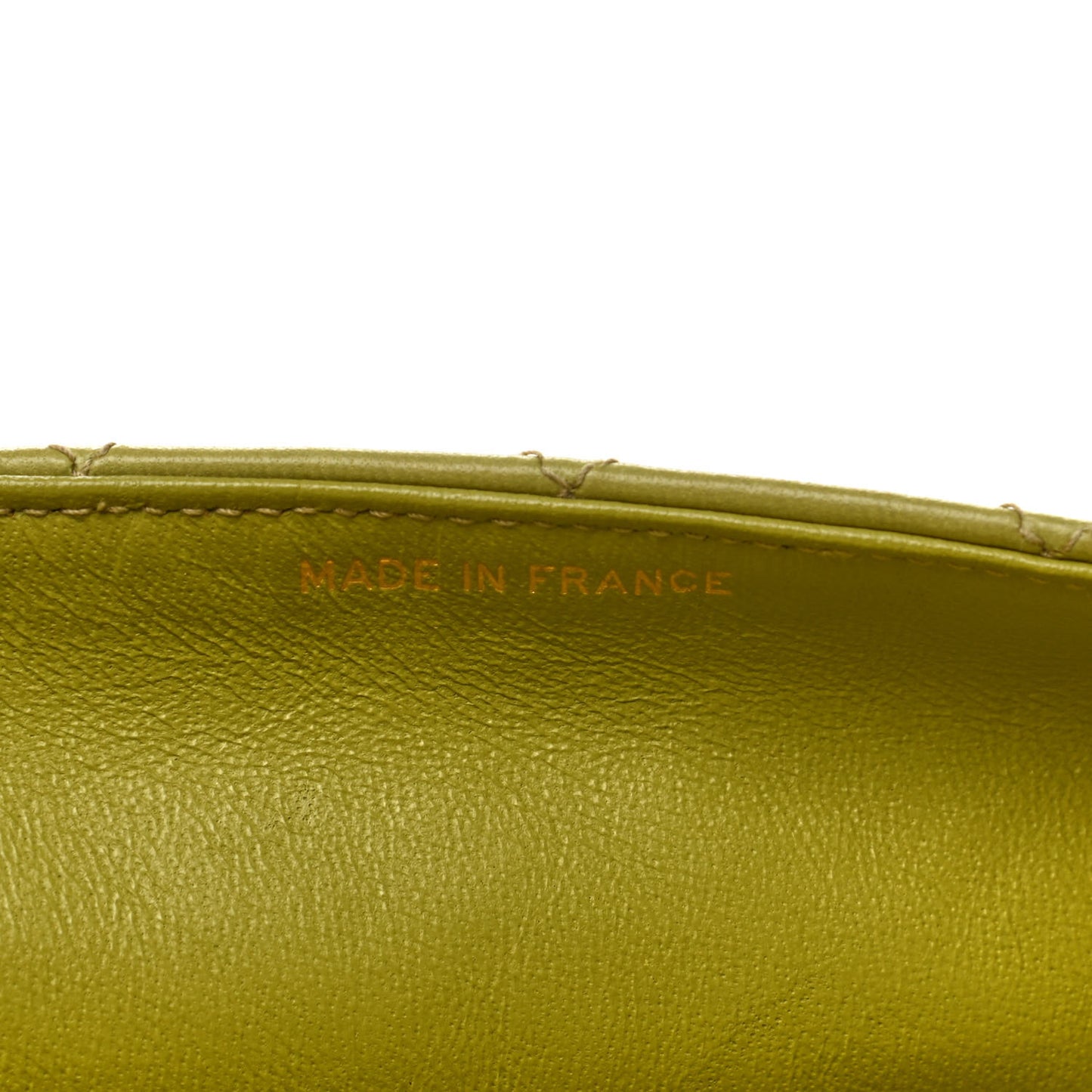Lambskin Quilted Flap Clutch Light Green