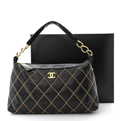 Chanel Calfskin Wild Stitch Hobo Black 16 of 16