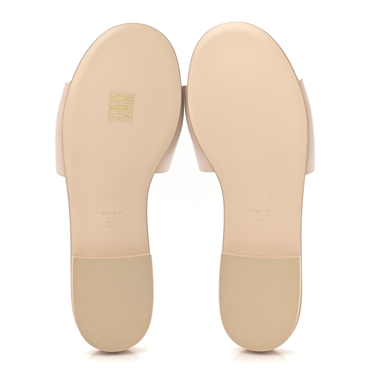 Calfskin Patent Calfskin Logo Mules 39 Beige