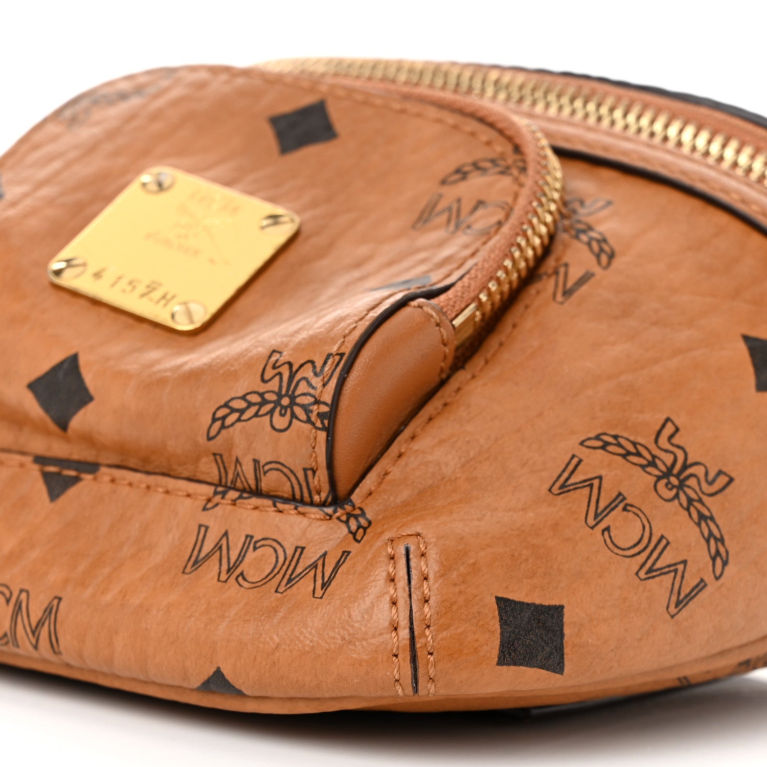 MCM Visetos X-Mini Aren Crossbody Bag Cognac 9 of 11